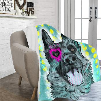 Preview: Lieblingsmotiv von RBC, Decke, Fleecedecke, Fleck, kuschlig, weich, bunt, Motive in Digitaler Popart, 152cm x 203cm, bunt